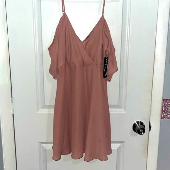 Beautiful dress with straps and cold shoulder. Frilly and cute. NWT - Picture 1 of 2